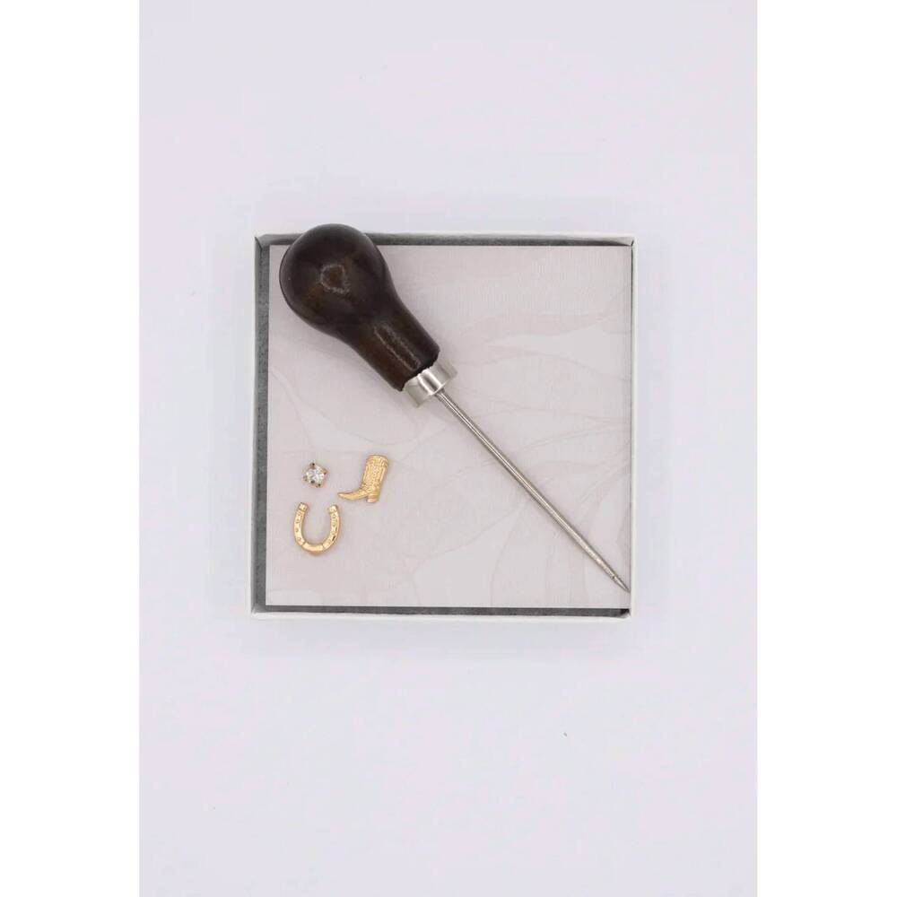 NEW FLEASTYLE unisex western hat pin kit in gold